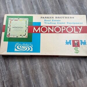 Vintage 1961 Monopoly Board Game Parker Brothers READ DESCRIPTION